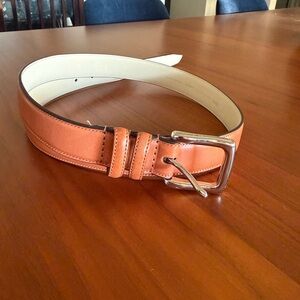 Cole Haan Tan Leather Belt with Silver Buckle